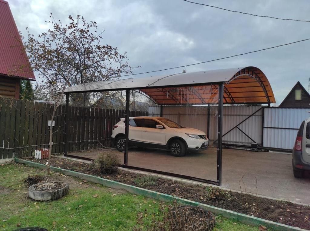 Прозрачные шторы ПВХ для навеса под автомобиль в Жуковке